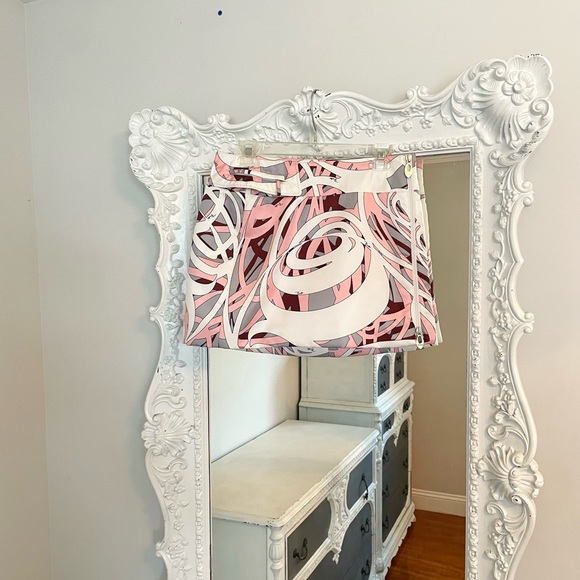 EMILIO PUCCI Colorful Pink LOGO Dress Mini Skirt RARE Style - Picture 2 of 8